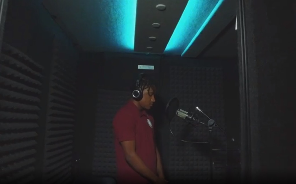 In the booth